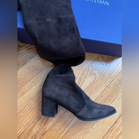 Stuart Weitzman Thighland Cola Brown Suede Over The Knee Boot Size 7 - Picture 4 of 10